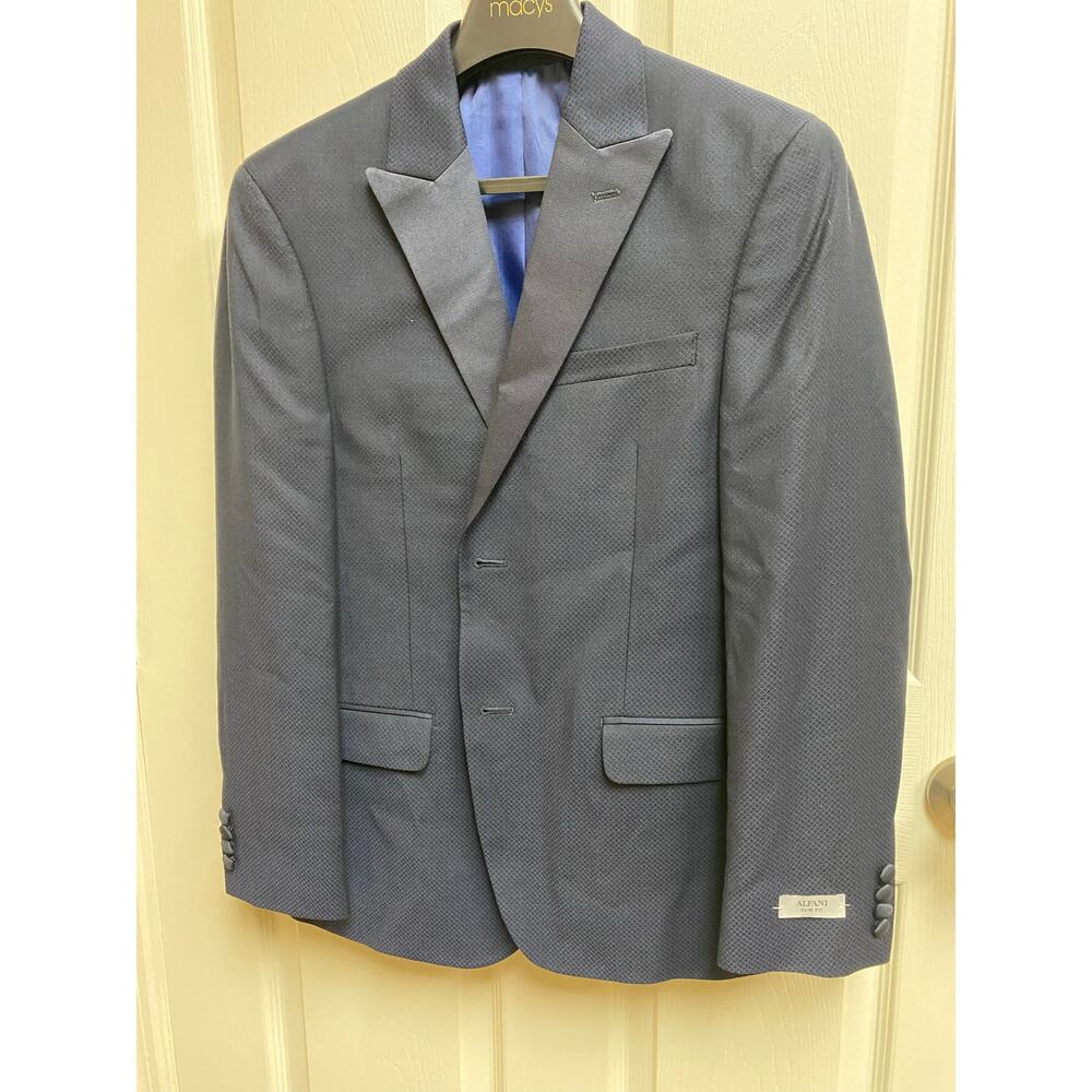 Men Jacket Alfani Navy Slim Fit 36S